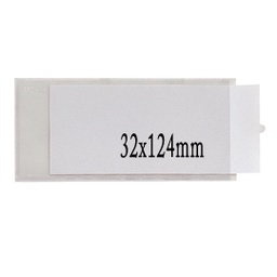 [25259] 10 PORTAETICHETTE ADESIVE IESTI A3 32X124MM TRASPARENTE SEI