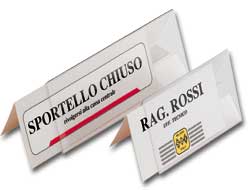 [26099] 10 PORTANOME DA TAVOLO PRISMA 15X5CM