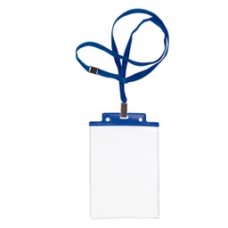 [80278] 10 PORTANOME PASS 6S-P 10x15cm (A6) BLU con CORDONCINO BLU