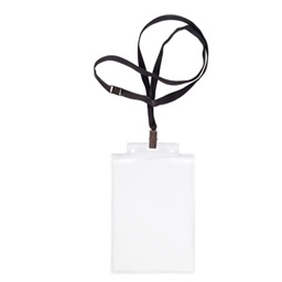 [80276] 10 PORTANOME PASS 6S-P 10x15cm (A6) NEUTRO con CORDONCINO NERO