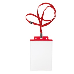 [80277] 10 PORTANOME PASS 6S-P 10x15cm (A6) ROSSO con CORDONCINO ROSSO