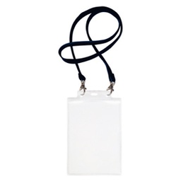 [80279] 10 PORTANOME PASS 7ST-M 15x21cm (A5) NEUTRO con CORDONCINO NERO