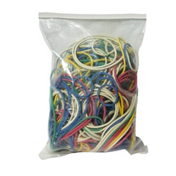 [72086] 10 SACCHETTI da 100g di ELASTICO GOMMA MISURE e COLORI ASSORT. Markin