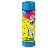 [57546] 10 SACCHI IMMONDIZIA 70X110CM 110LT HD 16mic BLU LOGEX