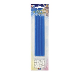 [94669] 12 candeline matite 15cm celeste Big Party