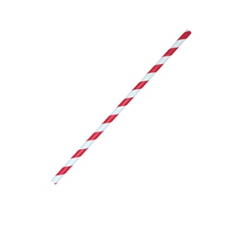 [85963] 12 cannucce Stripes in carta rosso/bianco Big Party