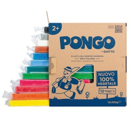 [93964] 12 panetti Pasta Pongo 350gr colori assortiti Giotto