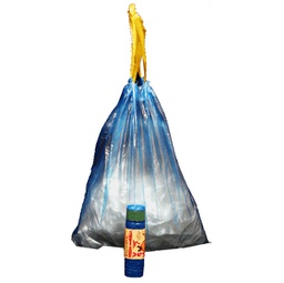 [89604] 15 Sacchi azzurro 50x60cm 30Lt 13mic con maniglie Rolsac