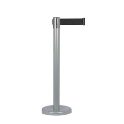 [90934] 1 Colonnina segnapercorso Grigio con nastro 250cm Nero art. 600G Stilcasa