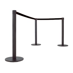 [90638] 1 Colonnina segnapercorso NERA con nastro 300cm NERO Junior