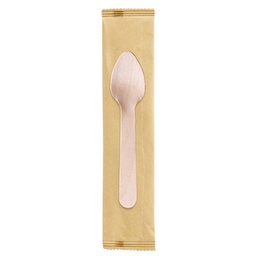 [96704] 2000 Cucchiaini monouso in legno imbustati singolarmente 11cm Signor Bio