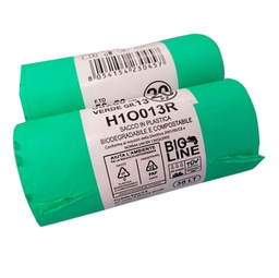 [91325] 20 Sacchi BIO verdi 50x60cm 30Lt 17mic