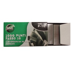 [37185] 20 SCATOLE DA 1000 PUNTI ZINCATI P-10 PASSO 10
