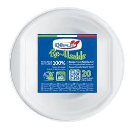 [95104] 20 Scodelle 630ml in PS Reuse bianco Dopla