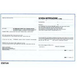 [50285] 250 SCHEDE DI NOTIFICA SNAP A 2 COPIE AUTORIC. 10X22 E5876N