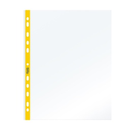 [89509] 25 Buste forate c/ banda giallo NEON 22X30cm Favorit