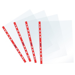 [94525] 25 Buste forate c/ banda rossa Sprint 22X30cm Favorit