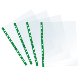 [94526] 25 Buste forate c/ banda verde Sprint 22X30cm Favorit