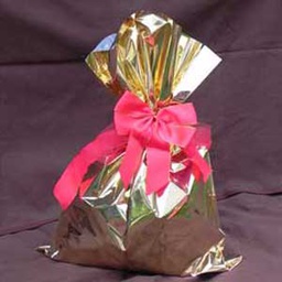 [72983] 25 BUSTE REGALO IN PPL METAL LUCIDO 40x60cm ORO senza patella adesiva