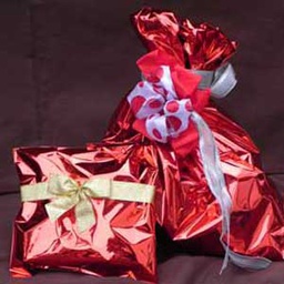 [72985] 25 BUSTE REGALO IN PPL METAL LUCIDO 40x60cm ROSSO senza patella adesiva