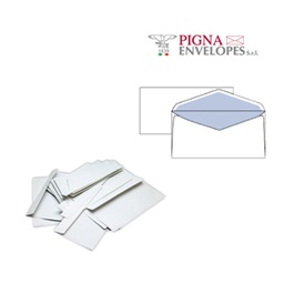 [32070] 25 buste SILVER MATIC FSC  gommata bianca s/finestra 110x230mm 80gr Pigna
