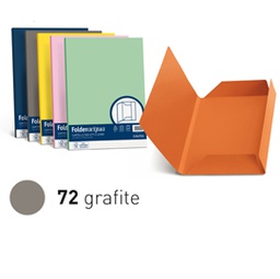 [86589] 25 cartelline 3 lembi LUCE 200gr 24,5x34,5cm grafite FAVINI