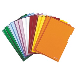 [45798] 25 CARTELLINE A L 21X29,7 PVC LISCIA CRISTALLO ROSSO ESSELTE