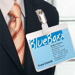 [68002] 25 PORTANOME TASCA APERTA 60x90mm clip in metallo DURABLE