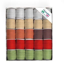 [88240] 25 rocche Glitty 68245 10mmx5mt colori assortiti Brizzolari