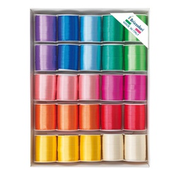 [88215] 25 rocche nastro liscio 6800 10mmx10mt colori assortiti primavera Brizzolari