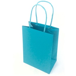 [82235] 25 shoppers carta kraft 22x10x29cm twisted azzurro