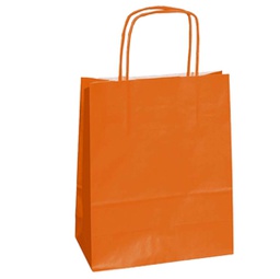 [64924] 25 SHOPPERS CARTA KRAFT 26x11x34,5cm TWISTED ARANCIO