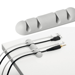 [86713] 2 clip fermacavi adesiva per 4 cavi - grigio - Durable