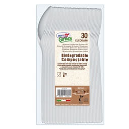 [91425] 30 Cucchiaini avorio in Estabio Dopla Green art. 03906