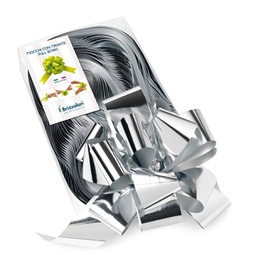 [88232] 30 nastri strip metal 6870 50mm-D20cm colore argento 04 Brizzolari