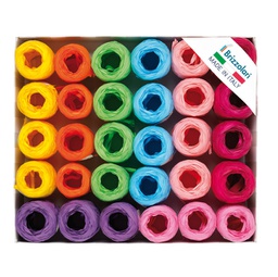 [88177] 30 ovine rafia sintetica 6802 5mmx20mt assortimento primavera Brizzolari