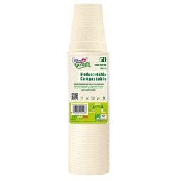 [96699] 50 Bicchieri 200ml BIO Mater-bi DOpla Green art. 48026