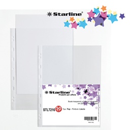 [STL7216] 50 Buste forate 22x30cm Liscio Top Starline