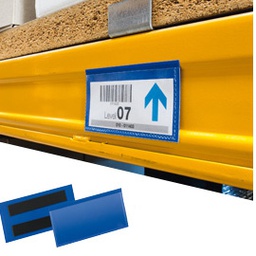 [78144] 50 buste identificazione magnetiche 150x67mm art.1742 Blu DURABLE