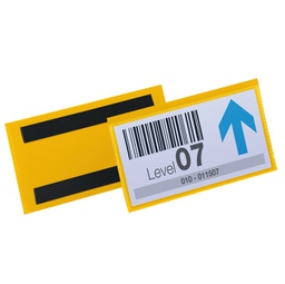 [90107] 50 buste identificazione magnetiche 150x67mm art.1742 Giallo DURABLE