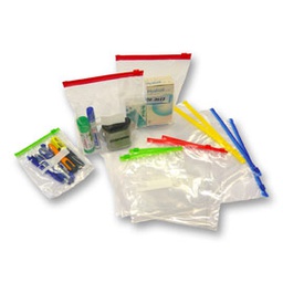 [76532] 50 BUSTE SLIDER 18x22x3cm PE 60mic. C/ZIP E CURSORE ROSSO VIVA