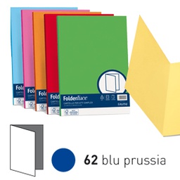 [32659] 50 cartelline semplici LUCE 200gr 25x34cm blu prussia FAVINI