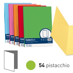 [32657] 50 cartelline semplici LUCE 200gr 25x34cm pistacchio FAVINI