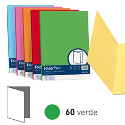 [32927] 50 cartelline semplici LUCE 200gr 25x34cm verde FAVINI