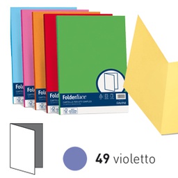 [32658] 50 cartelline semplici LUCE 200gr 25x34cm violetto FAVINI