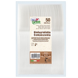 [91423] 50 Coltelli avorio in Estabio Dopla Green art. 03904