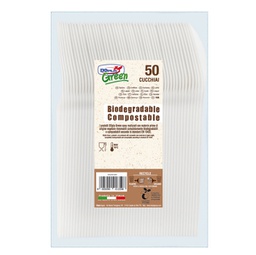 [91424] 50 Cucchiai avorio in Estabio Dopla Green art. 03905