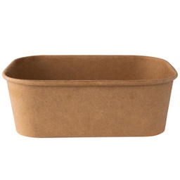 [96727] 50 Insalatiere rettangolari monouso 750ml cartoncino avana Signor Bio