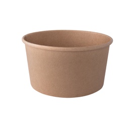 [96724] 50 Insalatiere tonde monouso 1000ml cartoncino avana Signor Bio