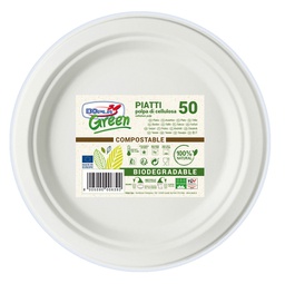 [88977] 50 Piatti frutta D170mm BIODEGRADABILI Dopla Green art.7758
